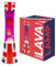 Fisura - Lavalampe UK-Flagge. Basis mit Flaggenmuster, violette Flüssigkeit und rote Lava. Beruhigender Effekt. Mit Ersatzglühbirne. 11 cm x 11 cm x 39,5 cm.