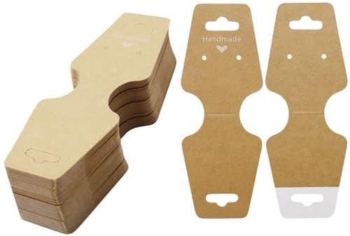 AMANDELIZABE 110 pezzi per orecchini, collane, espositore per gioielli, in carta kraft