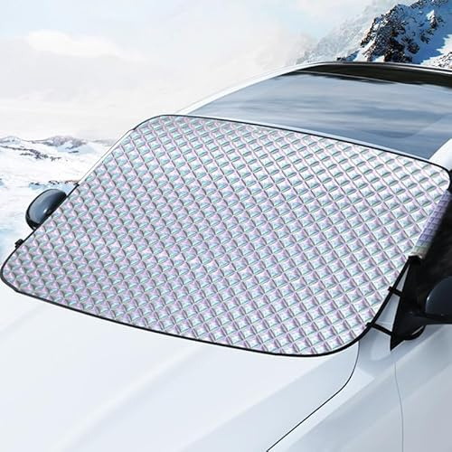 KYUVIST Auto Frontscheibenabdeckung, für Suzuki Ignis 2017-2021 Magnetische Winter Auto Windschutzscheibe Abdeckung Faltbar Frostschutz Eisschutzfolien
