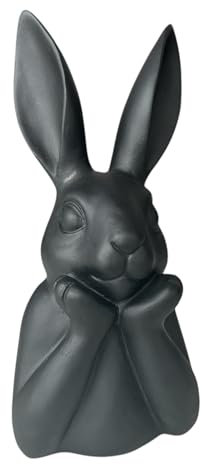 presentis HASENBÜSTE Ben Osterhase schwarz 25cm Moderne OSTERDEKO DEKOFIGUR innen FRÜHLINGSDEKO