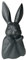 presentis HASENBÜSTE Ben Osterhase schwarz 25cm Moderne OSTERDEKO DEKOFIGUR innen FRÜHLINGSDEKO