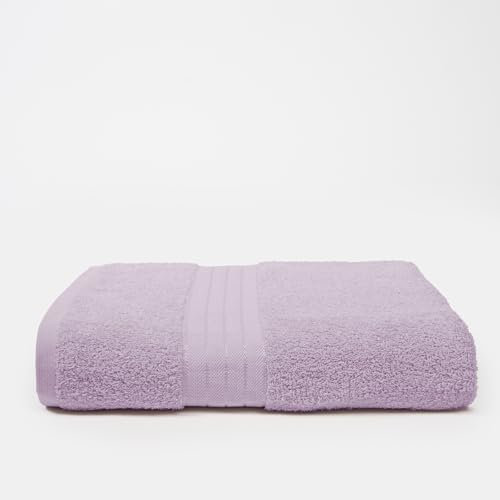 Brentfords Extra Large Bath Sheet For Bathroom, Ultra Soft 100% Cotton Absorbent Quick Dry Luxury Purple Shade Bath Sheet For Beach & Gym Home Essentials, Lilac-90x150cm