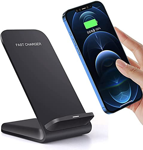 Chargeur sans Fil 15W Chargeur Induction Rapide Chargeur Induction Stand pour Samsung Galaxy S25/S24 Ultra/S23 FE/S22/S21/S20/S9, iPhone 16/15/14/13/12/11 Pro Max, Google Pixel 9/9 Pro/8
