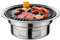 ACAGALA Barbacoa coreana de 13 pulgadas, parrilla de carbón vegetal multifuncional portátil con ventilación ajustable y red a la parrilla y bandeja para Courtyard Picnic Beach BBQ
