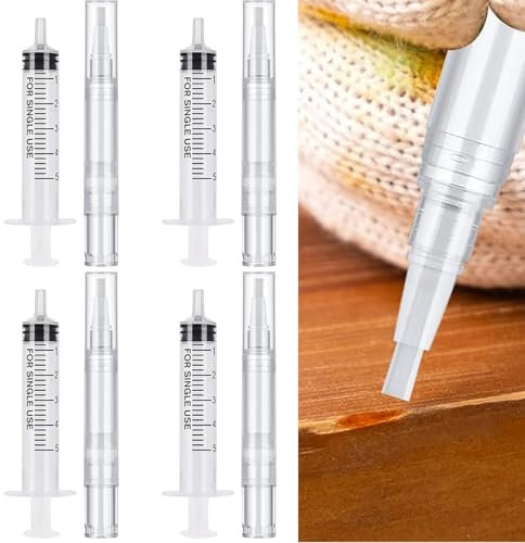 16 PCS Touch up Paint Pen, 5ml Paint Touch up Pen, Touch up Paint Brushes Fillable Paint Brush Pens Tool for Walls, Transparent Spackle Wall Paint Pen for Drywall Wall Wood Furniture