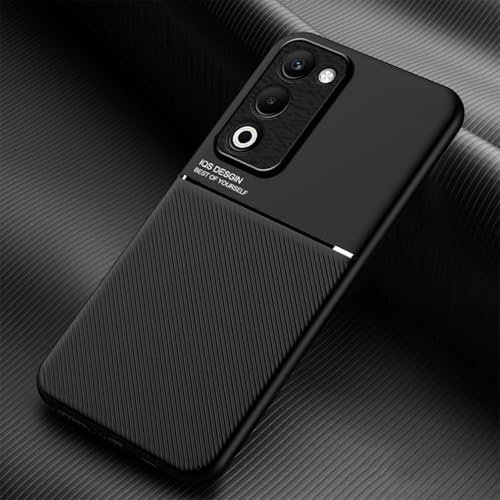 TIANCI Case for OPPO A5 5G, Skin Texture is Non-Slip and Shockproof Phone Case, [Skin-Friendly PU Leather] [Ultra-Thin TPU] Cover for OPPO A5 5G Black