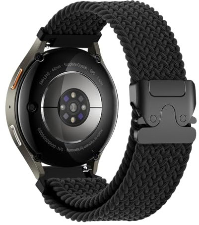 TOPsic Nylon Bracelet pour Samsung Galaxy Watch 7, 20mm Bande Élastique Sport Bracelet pour Galaxy Watch 7/6/5/4 40mm 44mm/G alaxy W atch FE/G alaxy W atch 5 Pro/Vivoactive 5/6/3