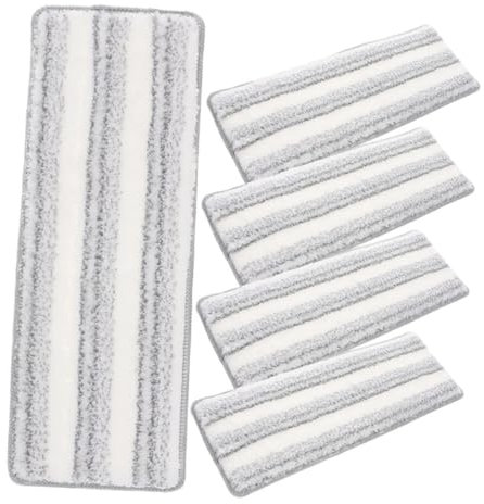 SHINEOFI 5pezzi Panni Ricambio Riutilizzabili Per Pressione Testine Lavabili in Microfibra Per Pulizia Pavimenti Bagnati e Asciutti