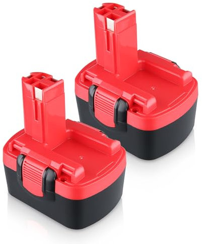 2 Stück 4,8Ah NI-MH Ersatz für Bosch 14,4V Akku Kompatibel mit Bosch Akku 14,4V BAT140 BAT040 BAT038 BAT041 BAT159 BAT048 2607335275 2607335533 2607335534 2607335264