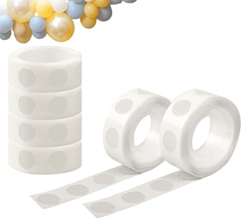 Larfraecy 600PCS Balloon Glue Dots for Balloons Removable Sticky Dots Double Sided,Balloon Sticky Spots Strong Adhesive,Balloon Tape for Birthday Party,Wedding,Christmas Decor,DIY Scrapbooking&Craft
