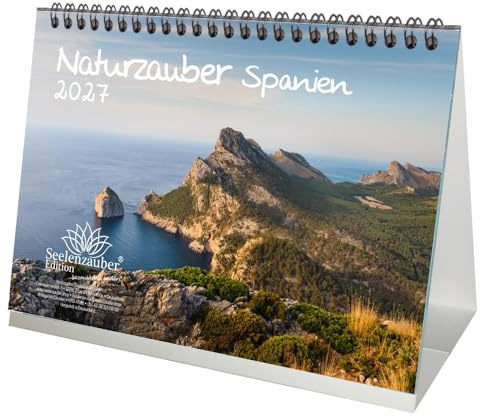 Naturzauber Spanien DIN A5 Tischkalender für 2027 Landschaft Natur Urlaub Mediterran - Seelenzauber