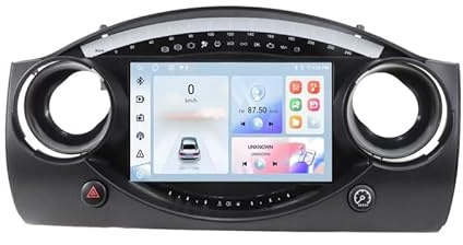 9 Pollici Android 16.0 Autoradio Car Radio Bluetooth Navigazione GPS per BMW Mini Cooper S R53 2004-2007 Car Stereo Supporto comandi al Volante WiFi 4G Dual USB(HM602 4 Core Wifi 1+32GB)