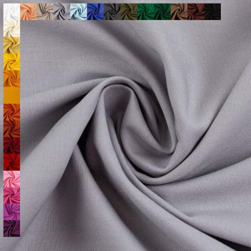 Swafing Baumwollstoff Heide, Uni-Farben, Einfarbig, 100% Baumwolle, grau, Standard 100 by Oeko-TEX (50cm x 150cm)
