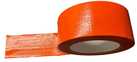 3 Rouleaux adhésif ORANGE dos toilé 48 mm x 25 m gaffeur, ruban adhédif pour marquage au sol, signalisation, créer bande adhésive respect des distances