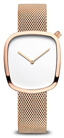 BERING Damen Uhr Quarz Movement - Pebble Collection mit Edelstahl und Saphirglas 18034-364 Armbandsuhren