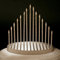 HomeZone Christmas Candle Bridge 33 Warm White Flameless Candles Pipe Christmas Window Decoration Or Table Decoration Low Voltage Mains Operated Festive Decor (Silver - 15 Light)