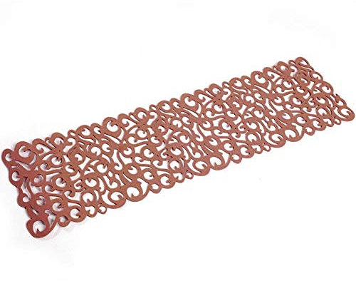 Garosa 1 Stück Tischläufer 40 x 11 Zoll Filz Tischdecke Läufer zum Abendessen Rustikale Tischplatte Brautdusche Hochzeit Tischdekoration(Hellbraun)