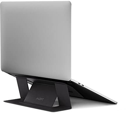 MOFT Laptop Ständer, Faltbarer Laptopständer Notebook Ständer mit 2 einstellbaren Winkeln, Haltung Verbessern, Kompatibel mit MacBook Air, MacBook Pro 11''-16'', Selbstklebender - Schwarz