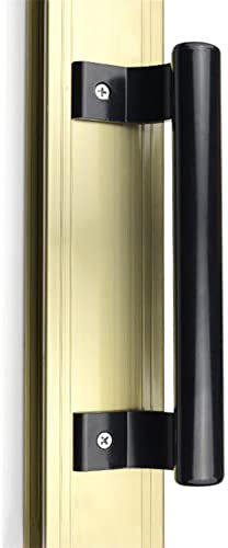 WANLIAN-Maniglia per porta scorrevole in lega di alluminio Maniglia per porta scorrevole in vetro per balcone Maniglia per porta del bagno Maniglia per porta dell',armadio Maniglia metallo (Nero)