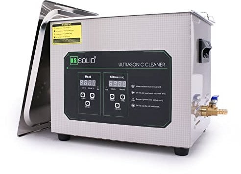 U.S. Solid Ultrasonic Cleaner, 40 KHz Stainless Steel Ultrasonic Cleaning Machine with Digital Timer and Heater for Industrial and Jewelry, 176℉, FCC,CE,RoHS (6.5L)