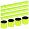 O-Kinee Reflektorband 8 pcs，Schnapparmband Reflektor，Reflektorbänder Schnapparmbänder reflektorband Klatscharmband Sicherheitsband für Jogger und Radfahrer(Grün 8pcs)