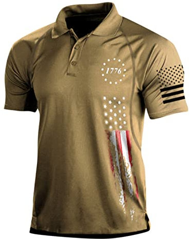 Polo Shirts Herren Kurzarm Golf Tshirts Henley Kragen Kurzarm Schnelltrocknend Army Tshirt Sport Outdoor Poloshirt Atmungsaktiv Knopfleiste Leicht T-Shirt Sommer