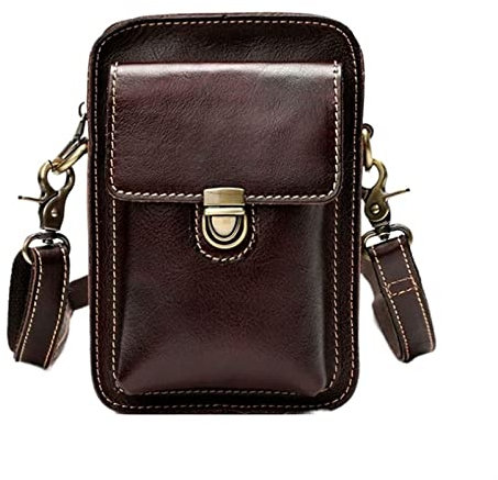 ARDEMA Herren-Umhängetaschen aus echtem Leder, Hüfttaschen, Rindsleder, Messenger-Taschen, Geldbörsen, lässige Tagesrucksäcke