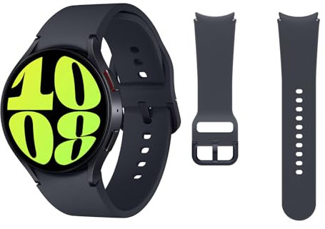 Samsung Galaxy Watch6 4G LTE, 44 mm + Correa de recambio - Smartwatch, Control de Salud, Seguimiento Deportivo, Negro (Versión Española)