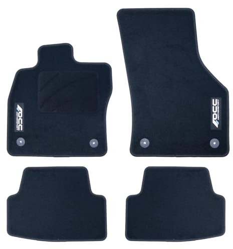 OCC DESIGN - Fußmatten, maßgefertigte Teppiche, kompatibel mit Volkswagen Golf VII (2012-2019), hochwertiger Teppich, Velours/Polypropylen, Original Anker, rutschfester Rücken, Fersenkappe, 4 Stück