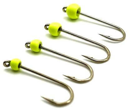KOLIBRI Tungsten Micro Jighaken Set - je 4 STK. | Forellen Wolframperlen Ultralight Haken zum Angeln mit Gummiköder | Tungsten Jigs Trout Fishing Hooks