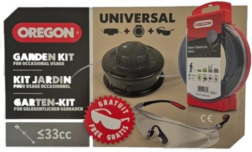 Ersatz Fadenkopf im Set - OREGON Gartenset Fadenkopf + Faden + Schutzbrille Set Freischneider bis 33 cm³