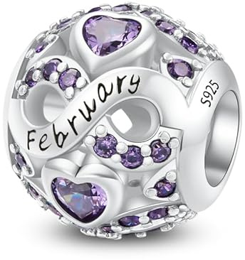 ChenYuTe 925 Sterling Silber Geburtsstein Charm mit 5A Square Crystal Zirkon Anhänger, Bead Charms für Damen,Für Pandora Anhänger Armband Halskette Schmuck