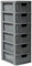 Khanary Plastic Storage Drawer Unit | 6 Tier Small Mini | Tower Home Kitchen School Stationery Office Bedroom Bath Desktop Tabletop Organizer | 26D x 19W x 60H cm| Rattan Grey