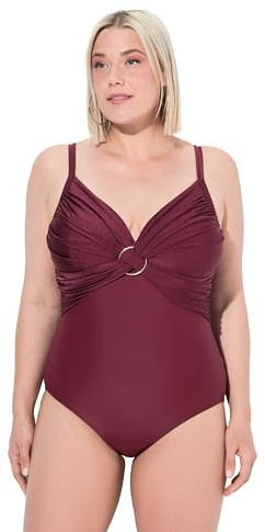 Ulla Popken Damen Badeanzug Beere 60