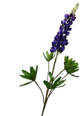 BQEE Bouquet de lupin artificiel réaliste de 100 cm pour décoration d'intérieur, arrangements de mariage (violet)