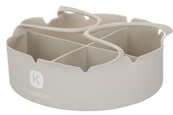 KASANOVA Teglia tonda 4 scomparti in silicone con manici 16 cm