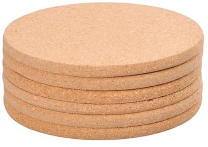Cork Trivets for Kitchen Worktops, Heat Resistant Mats for Hot Pans and Pots, Non Slip Table Placemats and Coasters for Pot Holders, Dishes, Pans 19cm Set of 4