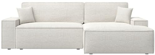 Selsey Sofa Ecksofa Eckcouch Schlafsofa Couch Mit Stauraum Schlaffunktion Pflegeleicht Polyurethanschaum L Form Rechts Chenille Hellbeige Farese