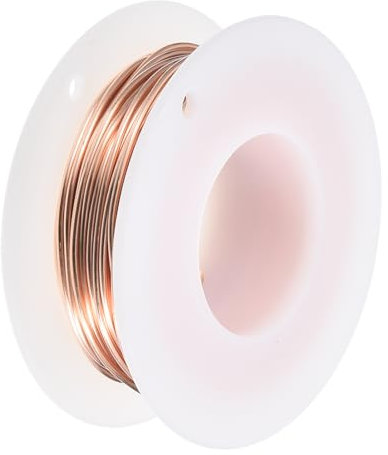 sourcing map Soft Copper Wire (18 Gauge, 16.4 FT), 99.9% Pure Bare Copper Wire 1mm Solid Craft Wire for DIY Crafting Gardening Decoration (5Meter)