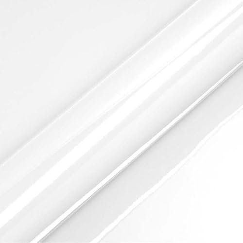 DIMEXACT - Vinyle Covering Blanc Brillant pour Surface Plane avec Colle Airflow - 122 cm x 10 m - en Rouleau