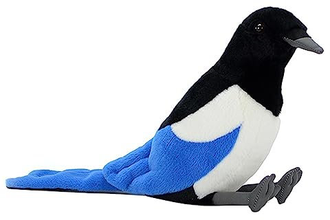 YUBEIER Elster-Plüschtier, 11,4 Zoll Schwarze Elster-Vogel-Plüsch-Kuscheltiere, Niedlicher Kleiner Vogel-Raben-Plüsch Als Geschenk for Ihre Freunde