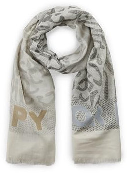 CODELLO Damen Schmaler Statement Schal aus Baumwoll-Jacquard