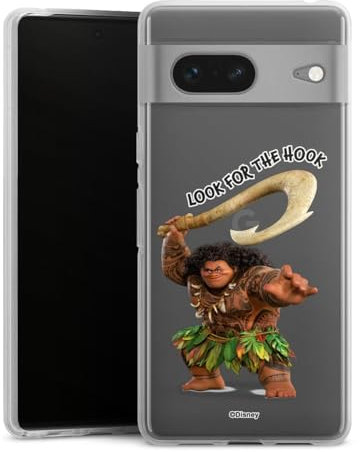 Custodia di silicone compatibile con Google Pixel 7 Custodia trasparente Cover per smartphone trasparente Disney Oceania Maui