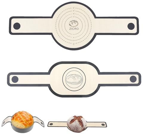 2 Pcs Bread Sling Non-Stick & Easy Clean Silicone Bread Sling with Extra Wide and Long Handles Bread Sling for Dutch Oven for Transfer Sour Dough Bread Mat for Baking