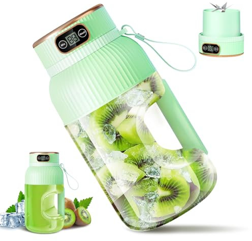 Standmixer Mixer Smoothie Maker mit 1,2 L Mixbehälter, Standmixer Hochleistungsmixer mit 10 Klingen, Smoothie Mixer, Blender mit Impuls/Ice-Crush Funktion, BPA frei (green)