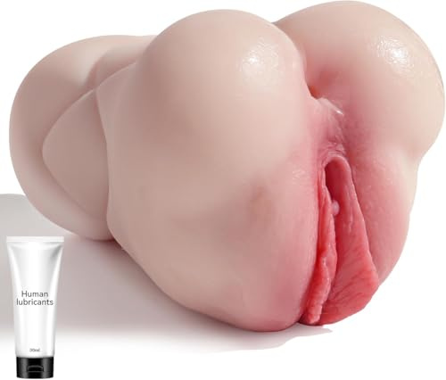 Realistische Masturbator Mastubrator Mann Sex Spielzeug Pussy Taschenmuschi Realistisch Groß mit 3D Vagina Klitoris Anal Erotik Pocket Pussy Sex Spielzeug für die Männer Weiß