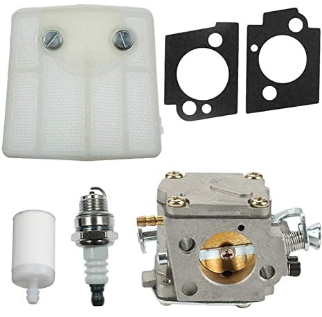 XUBOR Kit de bougies d'allumage, joints carburateur scie à chaîne, filtre huile Air, for Husqvarna, 61 266 268 272, outils électriques jardin Bougie d'allumage pour tondeuse à gazon