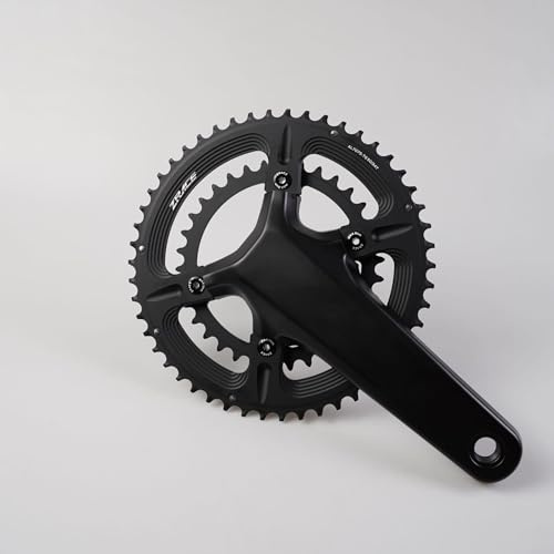 Jotekonoby Aluminium 7075-T651 Rennrad Doppel-Kettenblatt-Set 110 für BCD für 105 R7000, Ultegra R8000, Dura-Ace R9100 asymmetrische Kurbel 50-34T (34 50T)