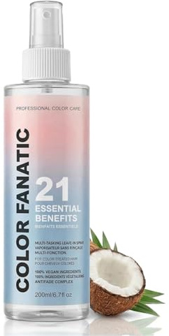 21-in-1 Miracle Hair Spray 200ml - SulisBody Multi-Benefit Leave In Conditioner Spray, Thermal Heat Protection, Detangler & Colour Care Treatment, Pure Vegan