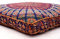 Indisches Bodenkissenbezug, Blau, Pfau, Mandala, Tapisserie, großes Bodenkissenbezug, osmanischen Pouf, bohemischer Meditationsplatz, überwurf von Handicraftspalace